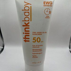 Thinkbaby Sunscreen Zinc Oxide SPF 50 6 oz/177 ml - New and Sealed